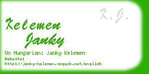 kelemen janky business card